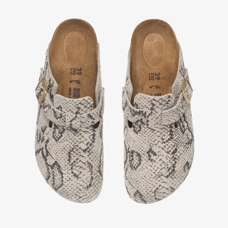 Birkenstock Boston Print LEVE Snake Oyster 