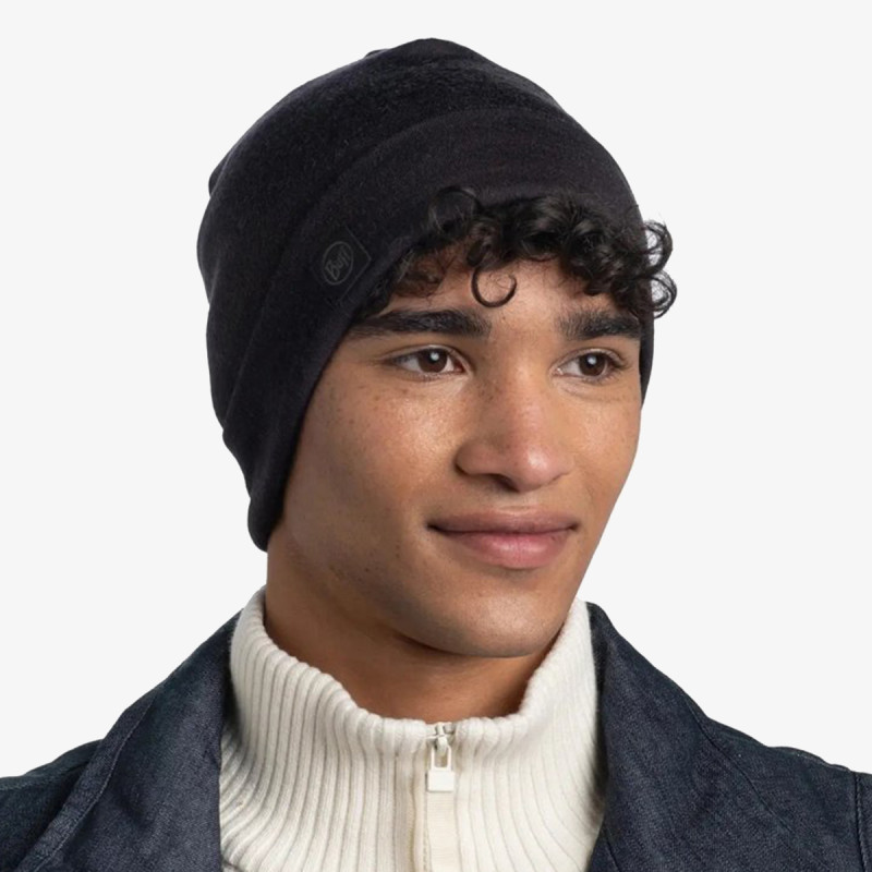 BUFF MERINO HEAVYWEIGHT BEANIE SOLID BLACK 