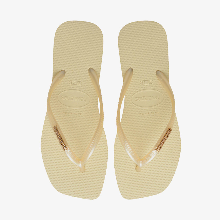HAVAIANAS SLIM SQUARE LOGO METALLIC 