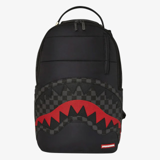 SPRAYGROUND BLACK PUFFER GREY CHECK BACKPACK 