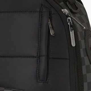 SPRAYGROUND BLACK PUFFER GREY CHECK BACKPACK 
