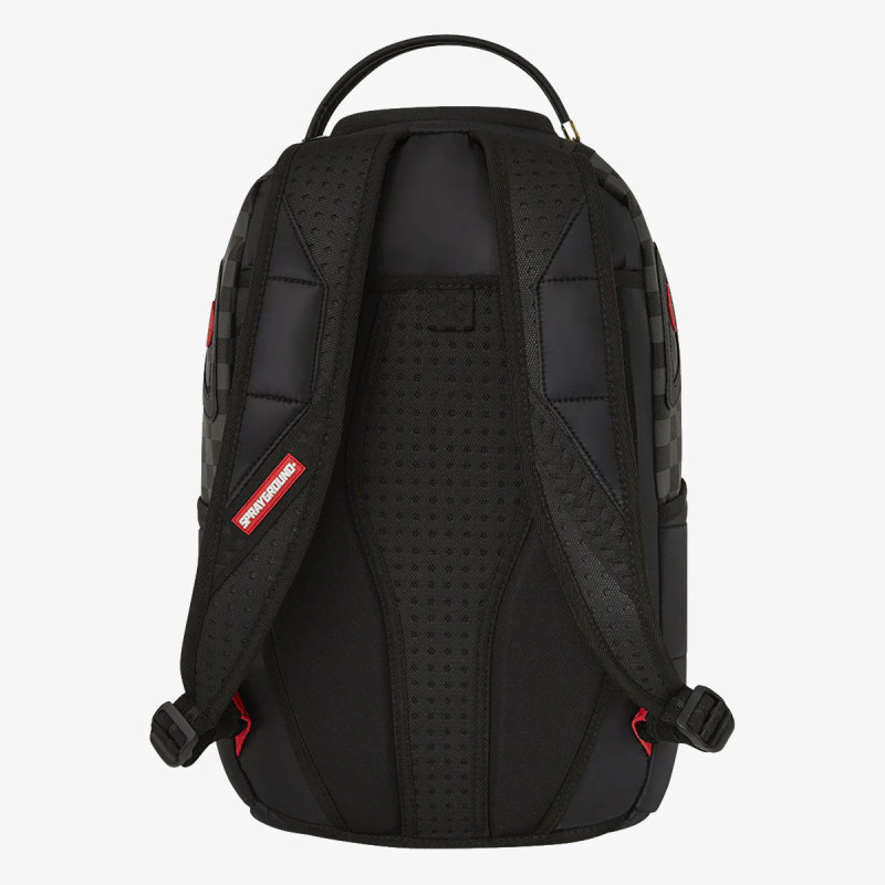 SPRAYGROUND BLACK PUFFER GREY CHECK BACKPACK 