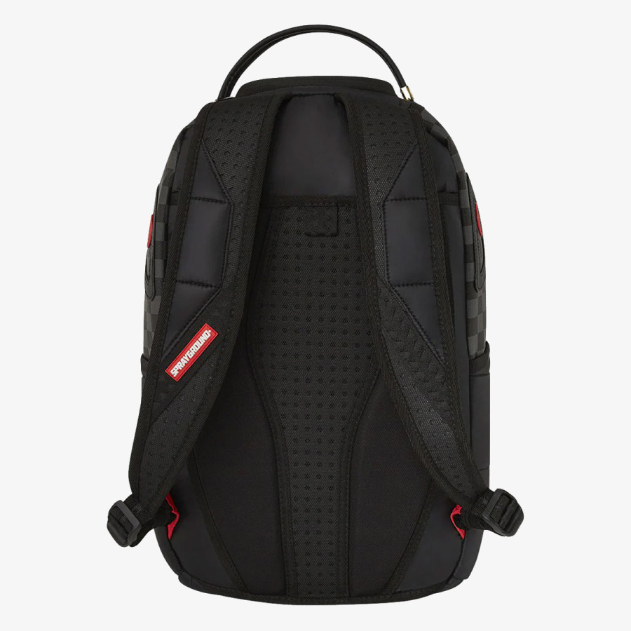 SPRAYGROUND BLACK PUFFER GREY CHECK BACKPACK 