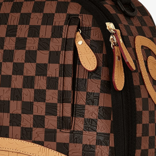 SPRAYGROUND EMBOSSED CHECK BROWN BACKPACK 