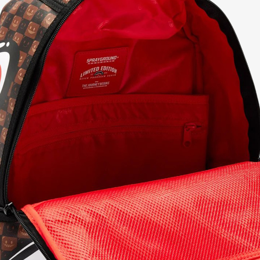 SPRAYGROUND SHARKS IN PARIS WTF BUBBLE BROWN CHECK B 