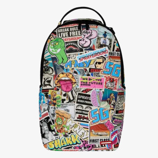 SPRAYGROUND PUNK STICKER SHARK BACKPACK 