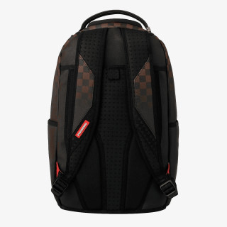 SPRAYGROUND BROWN CHECK GHOST DRIP BACKPACK 