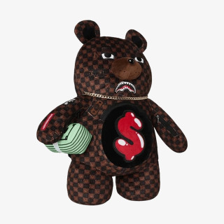 SPRAYGROUND SHARKS IN PARIS WTF BUBBLE BROWN CHECK M 