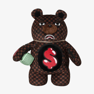SPRAYGROUND SHARKS IN PARIS WTF BUBBLE BROWN CHECK M 