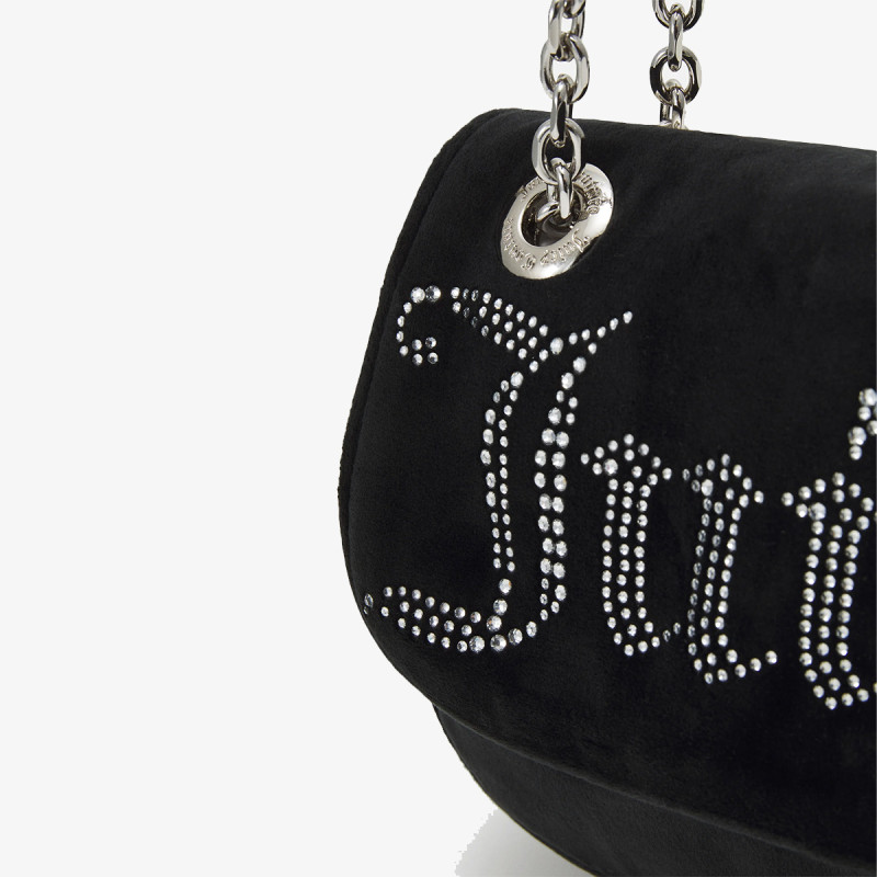 Juicy Couture Kimberly Crossbody w/ Fla Polyester Blac 