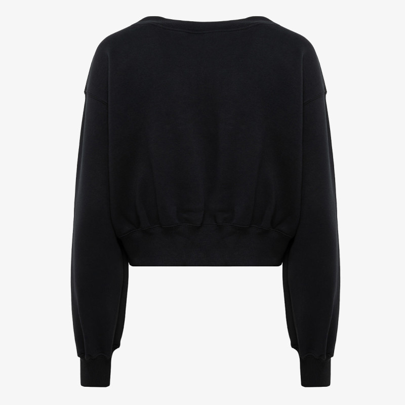 Nike W NSW PHNX FLC CROP VNECK 