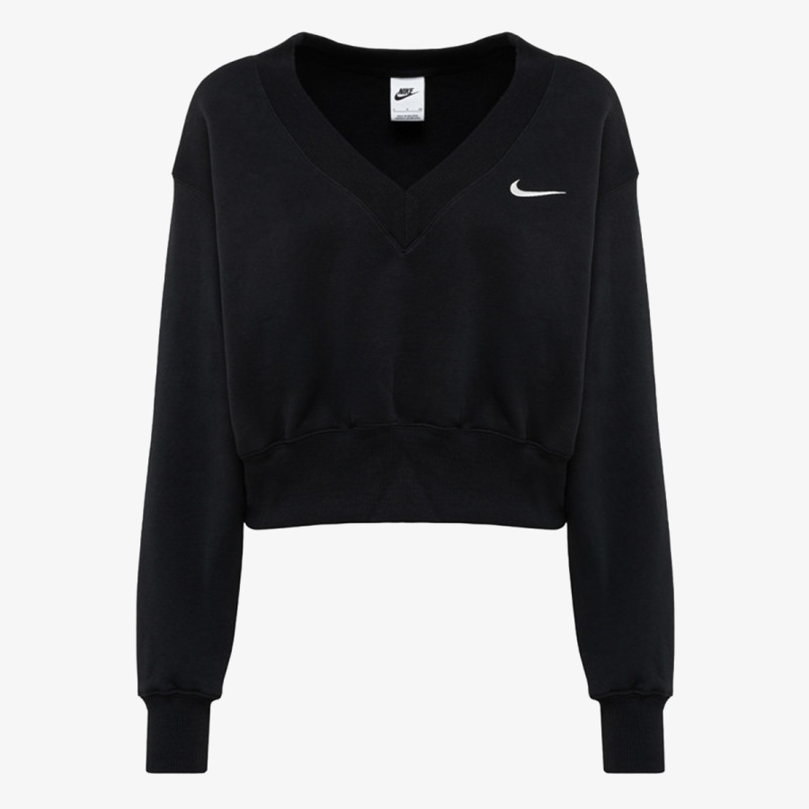 Nike W NSW PHNX FLC CROP VNECK 