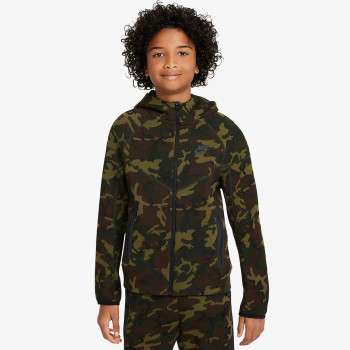 NIKE B NSW TCH FLC CAMO TOP 