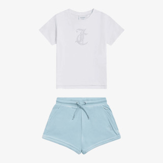 Juicy Couture JC Logo Tee & Velour Short Set 