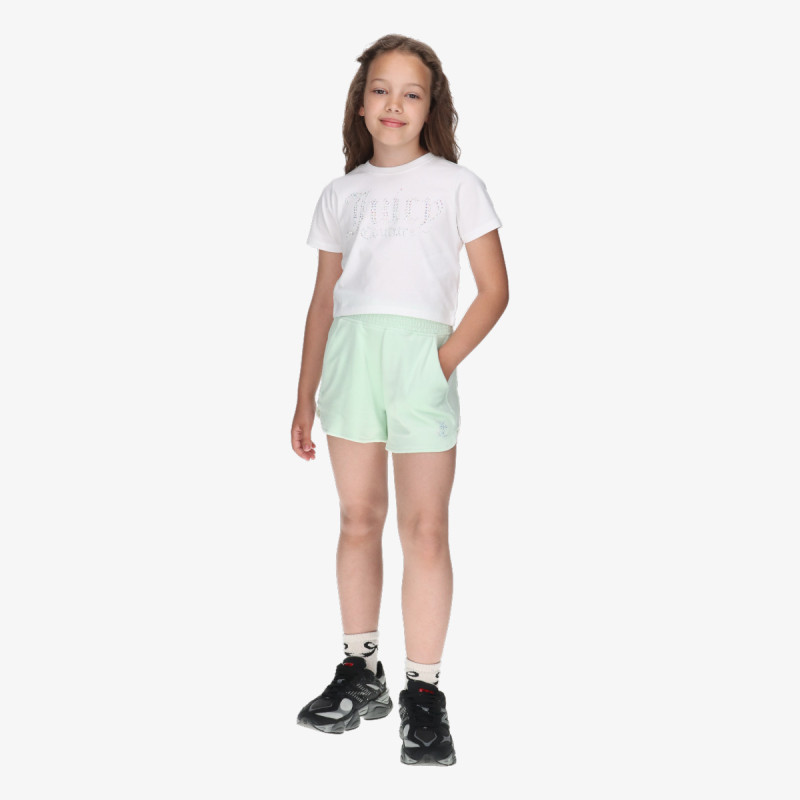 Juicy Couture Shirred Waist Velour Short & Baby Tee Se 