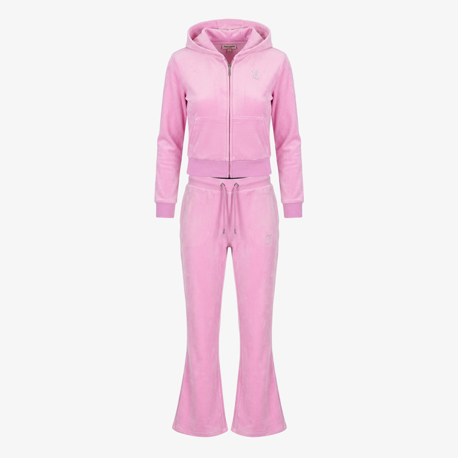 Juicy Couture DIAMANTE VELOUR ZIP THROUGH & BOOTCUT JO 