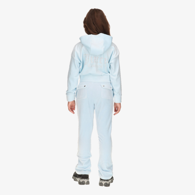 Juicy Couture Cropped Velour Diamante Zip Thru & Bootc 