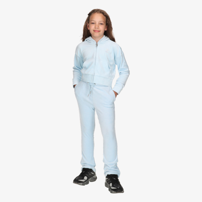 Juicy Couture Cropped Velour Diamante Zip Thru & Bootc 