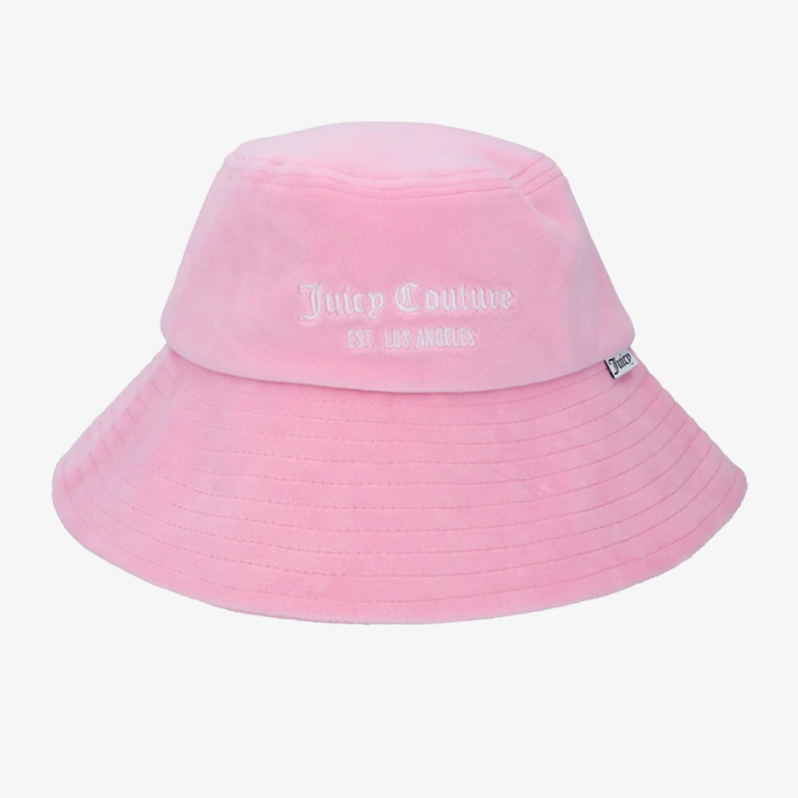 JUICY COUTURE VELOUR LONG BRIM BUCKET HAT 