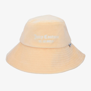 JUICY COUTURE VELOUR LONG BRIM BUCKET HAT 