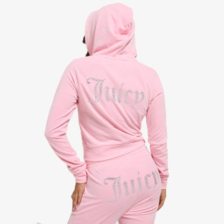 Juicy Couture CLASSIC VELOUR HOODIE WITH JUICY  LOGO 