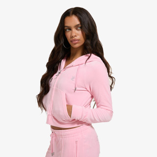 Juicy Couture CLASSIC VELOUR HOODIE WITH JUICY  LOGO 