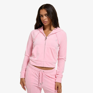 Juicy Couture CLASSIC VELOUR HOODIE WITH JUICY  LOGO 