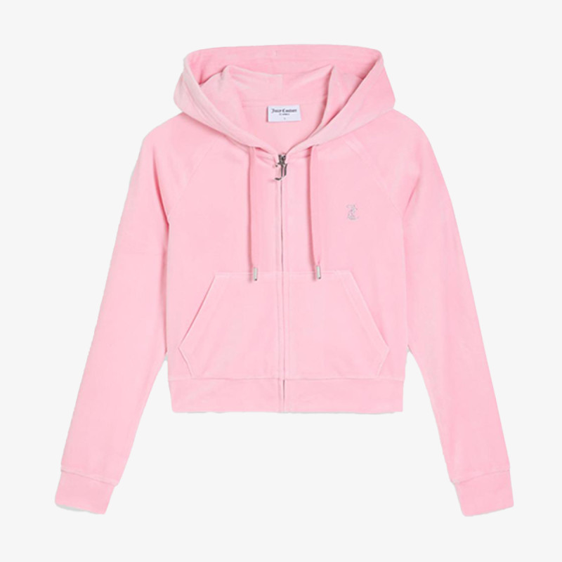 Juicy Couture CLASSIC VELOUR HOODIE WITH JUICY  LOGO 