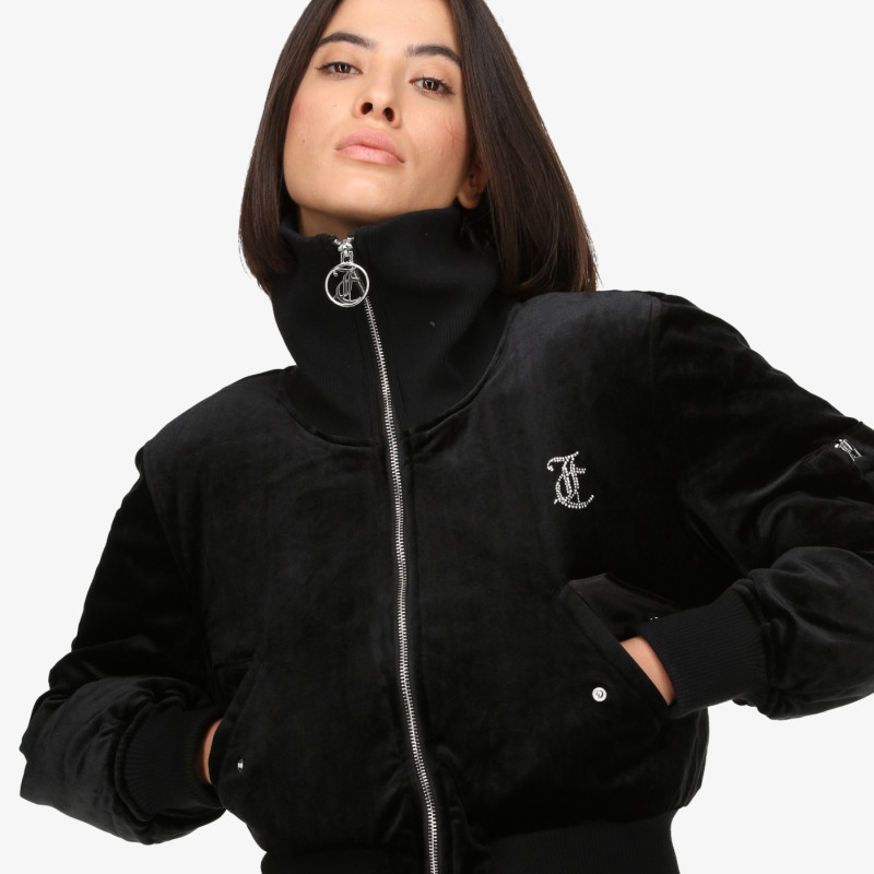 Juicy Couture RYDELL DIAMANTE BOMBER COAT 