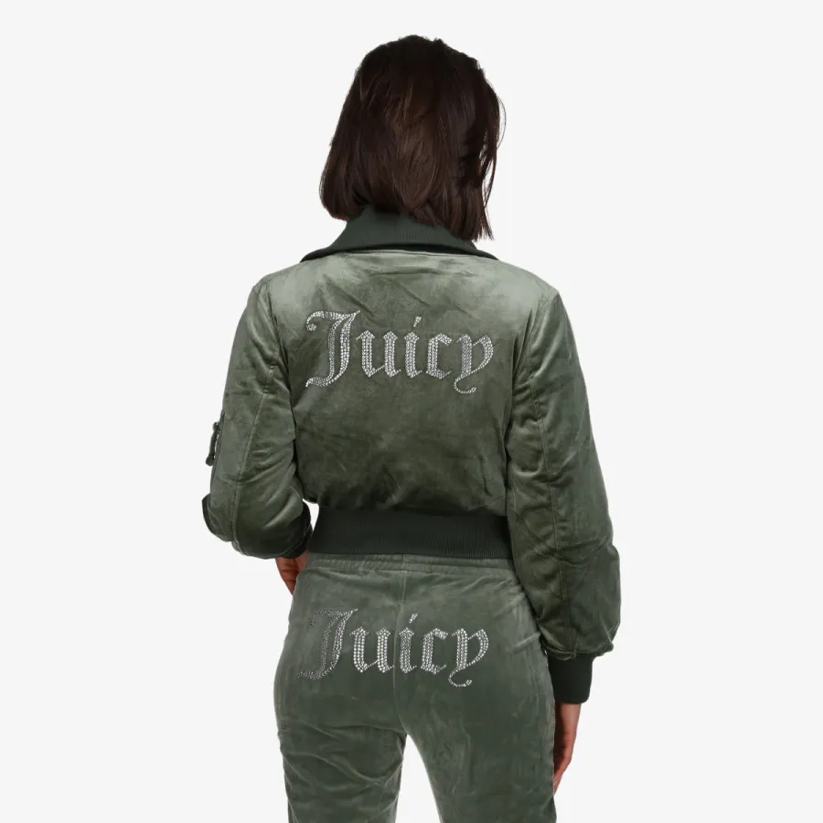 JUICY COUTURE RYDELL DIAMANTE BOMBER COAT 
