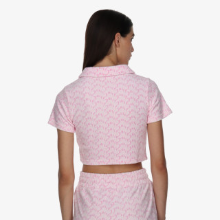 Juicy Couture TOWELLING SHIRT WITH MONOGRAM PRINT 