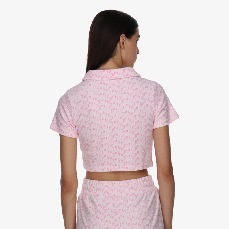 Juicy Couture TOWELLING SHIRT WITH MONOGRAM PRINT 