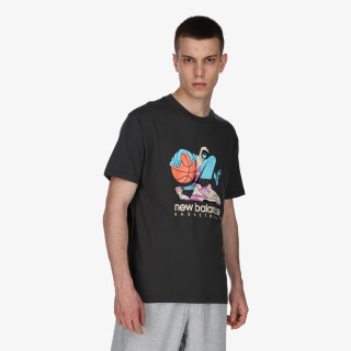 New Balance Hoops Cotton Jersey Short Sleeve T-shirt 