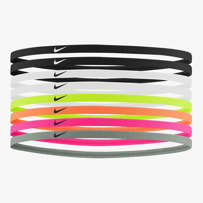 Nike NIKE SKINNY HEADBANDS 8 PK BLACK/BLACK/W 