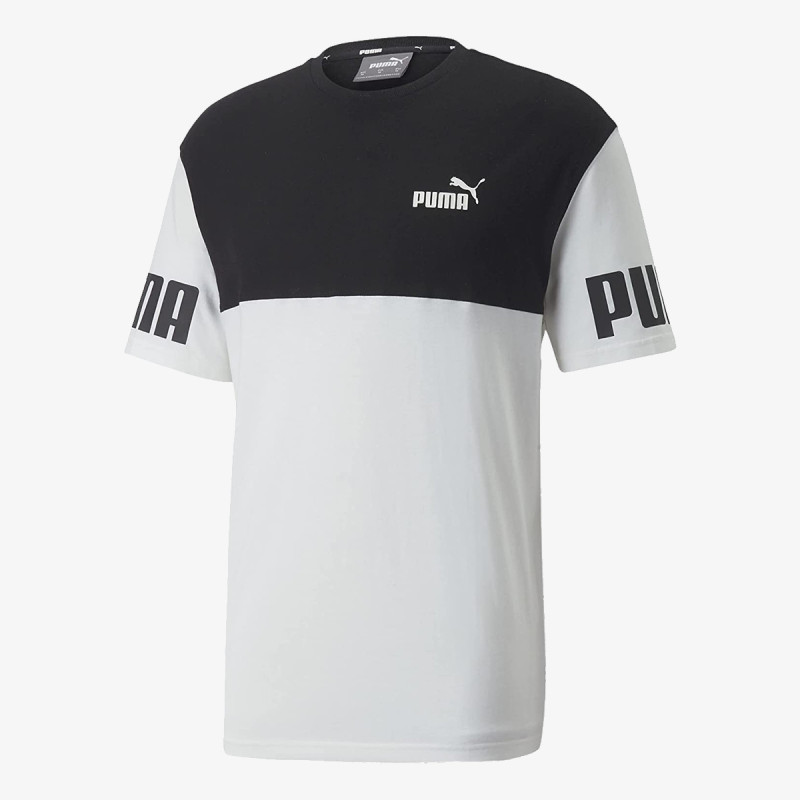 PUMA POWER COLORBLOCK TEE WHITE | Buzz - Online Shop