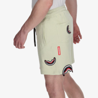 SPRAYGROUND SHARK PATCHES SHORTS SAGE 