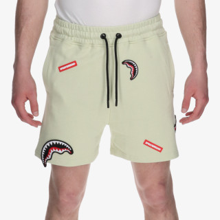 SPRAYGROUND SHARK PATCHES SHORTS SAGE 