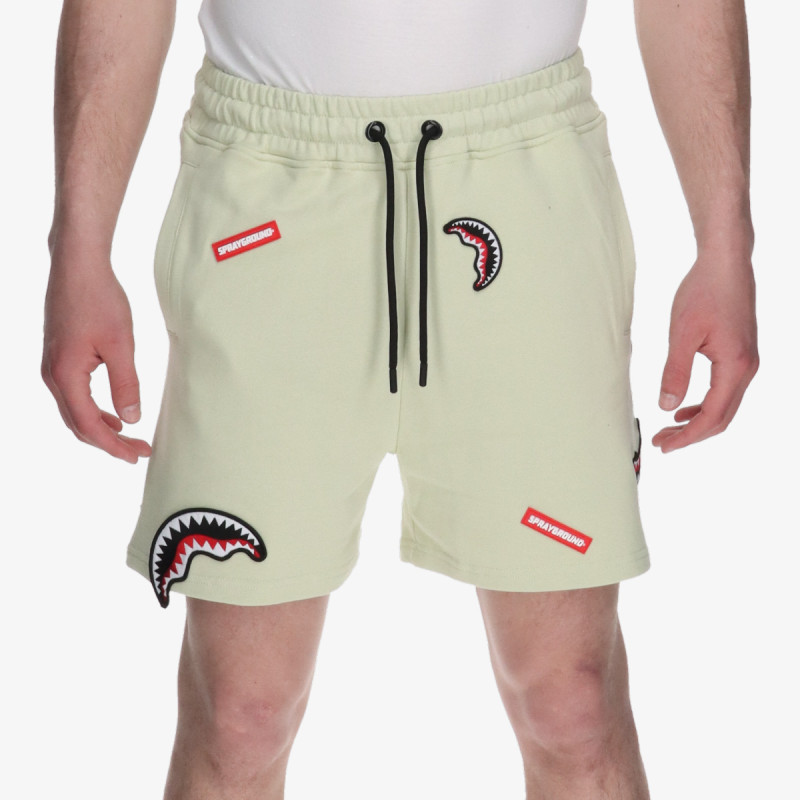 SPRAYGROUND SHARK PATCHES SHORTS SAGE 