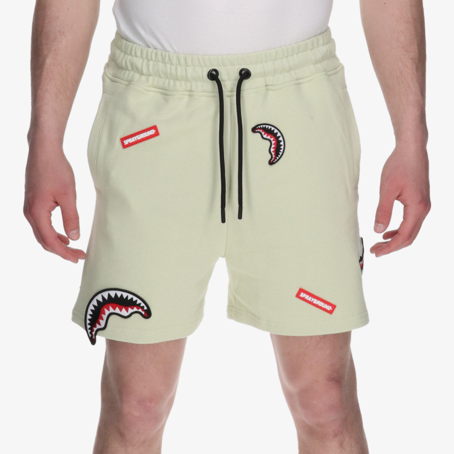 SPRAYGROUND SHARK PATCHES SHORTS SAGE 
