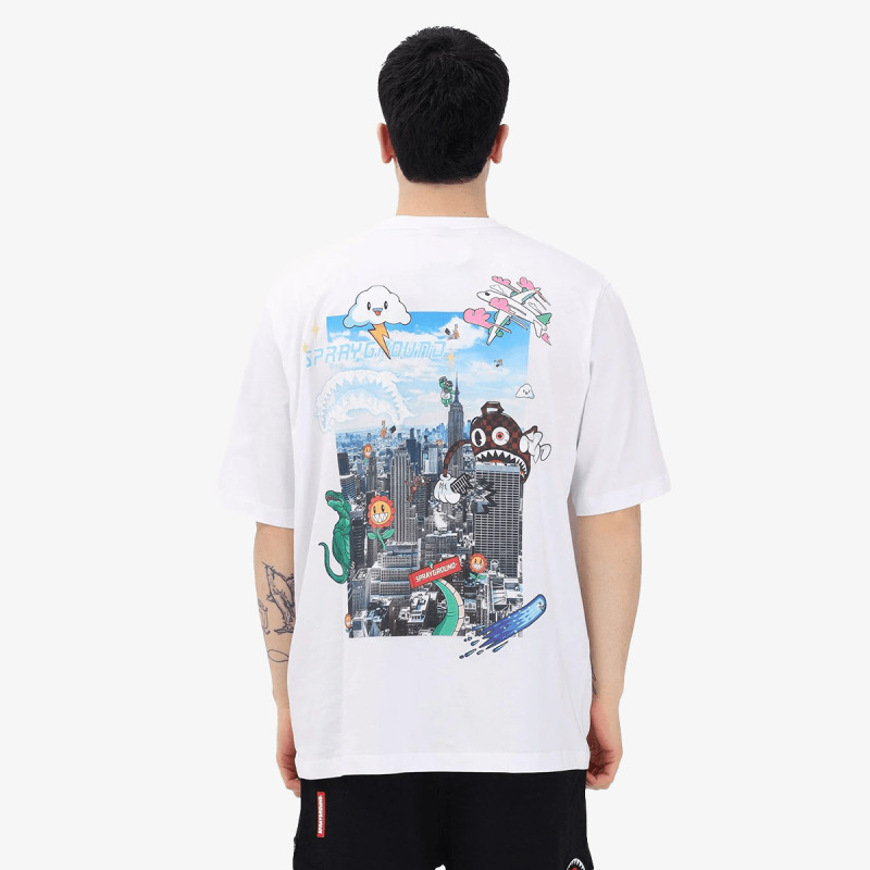 SPRAYGROUND CHARACTER INVASION T-SHIRT WHT 
