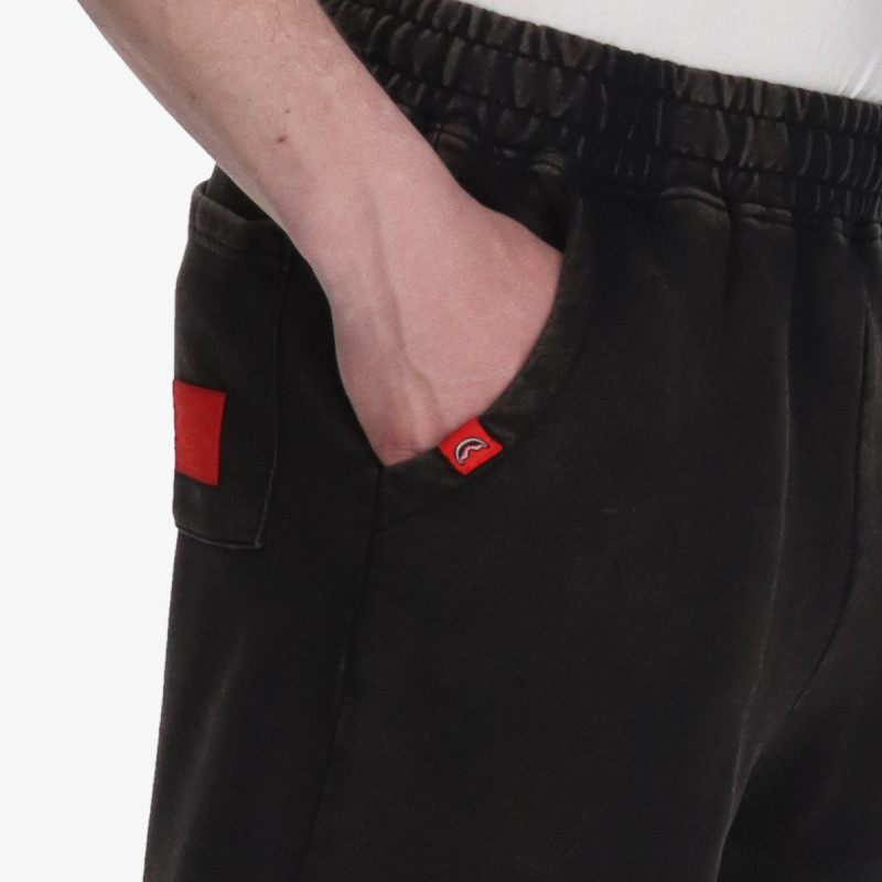 SPRAYGROUND STONE WASHED MELTED SHARK SHORTS BLK 