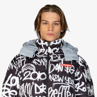 SPRAYGROUND GRAFFITI REFLECTIVE DOUBLE PADDED JACKET 