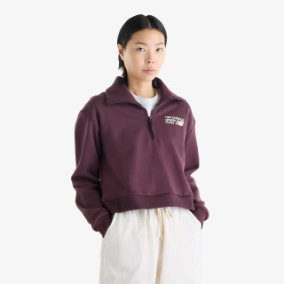 New Balance Athletics Premium Logo Oversized Half Zi 